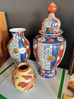 Group view of all three ceramic pieces