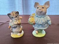 Front view of both Beswick Beatrix Potter figurines