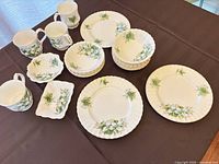 All pieces arranged showing pattern and counts