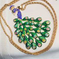 Full view of necklace showing pendant and chain