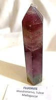 Full view of fluorite tower standing upright