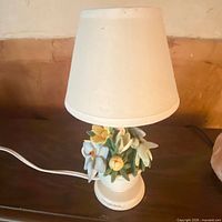 Full view of lamp with shade and cord