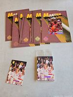Front view of 10 Master Photos, sealed team set, loose sample card