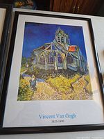 Van Gogh print The Church at Auvers in black frame