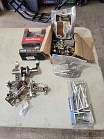 Group shot of all hardware items on table