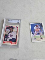 Graded Sammy Sosa rookie and ungraded Sosa card