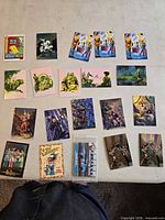 All cards laid out on table