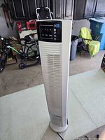 Full view of standing tower fan