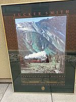 Entire framed poster showing artwork, frame and glass