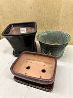 All three planters grouped together
