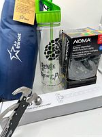 All five items together showing brands and packaging