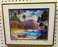Front view of framed print showing artwork, title and frame
