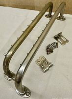 Both step bars with hardware on white background
