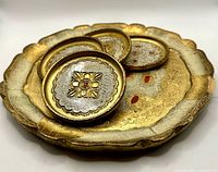 tray with coasters displayed on top