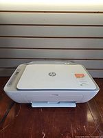 Top view of HP DeskJet 2723e printer closed