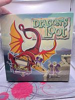 Front of sealed Dragon's Loot board game box showing artwork