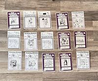 All fifteen sealed Transfer Pattern envelopes laid out in three rows, front graphics visible