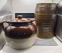 Overall view of both crocks