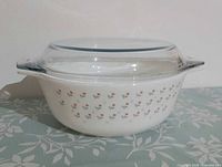 Whole casserole with lid in place