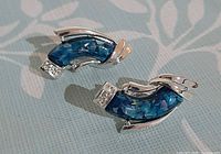 Pair of Coro clip-on earrings showing overall design