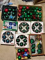 All boxes and loose ornaments overview
