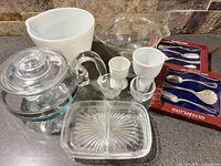 Group shot of all kitchenware items and boxed flatware