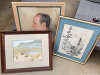 All three framed artworks side by side