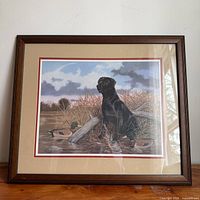 Framed print front view showing full artwork, matting and frame