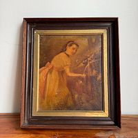 Full view of framed oil on canvas print