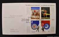 Front of souvenir sheet showing four 46¢ stamps and cancellation mark