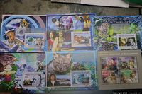 Six souvenir sheets featuring wildlife, astronomy, Charles Darwin, Josephine de Beauharnais and others