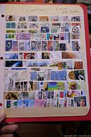 Full view of stock card filled with German stamps