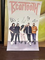 Full view of Beartooth signed promotional poster