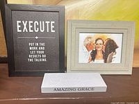 Overall view of all three home decor items