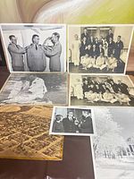Overview of all seven photographs laid out on table