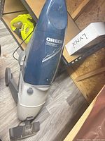 Full view of Oreck Steemer upright carpet cleaner