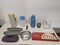 Group shot of all kitchenware items on table