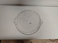 Full view of Mikasa crystal platter showing overall design and size reference