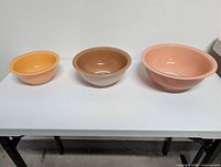 All three plastic mixing bowls side by side