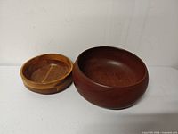 Both bowls side by side showing size difference and finishes