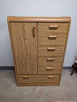 Front view of dresser with drawers closed