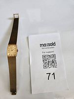 Full view of GP ladies wristwatch with auction sheet