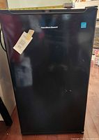 Front view of Hamilton Beach mini fridge