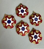 All five IOOF medals front view