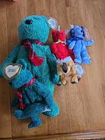 Group shot of all five Ty plush toys