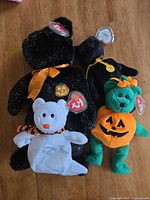 Group shot of all four Ty Halloween Beanie Babies