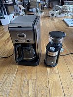 Cuisinart coffee maker and Shardor grinder full view