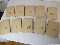 All ten volumes laid out showing covers and titles