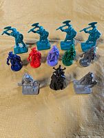 All fifteen DragonStrike miniatures grouped by color