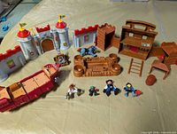 Overview of all Imaginext pieces laid out